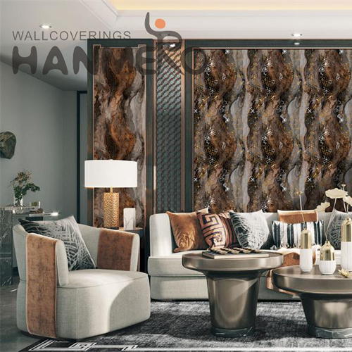 HANMERO 0.53*10M Wholesale Stone Bronzing Pastoral Restaurants PVC wallpaper shopping online