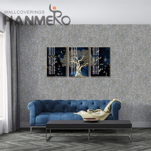 HANMERO PVC Wholesale Stone Bronzing 0.53*10M Restaurants Pastoral wallpaper in bedroom designs