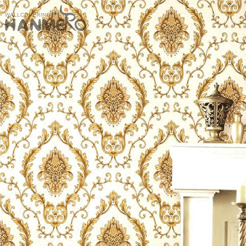 HANMERO PVC Professional Flowers Deep Embossed Pastoral House 0.53*9.5M house wallpaper