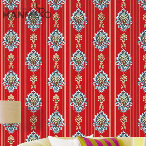 HANMERO PVC Professional 0.53*9.5M Deep Embossed Pastoral House Flowers wallpaper for walls designs