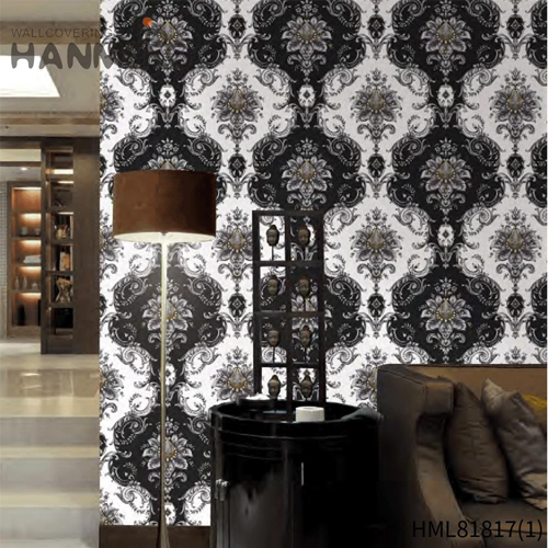 HANMERO PVC Professional House Deep Embossed Pastoral Flowers 0.53*9.5M wall covering stores