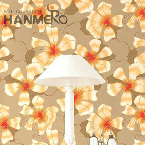 HANMERO Deep Embossed Professional Flowers PVC Pastoral House 0.53*9.5M black wallpaper design