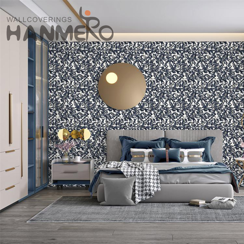 HANMERO PVC Cozy Landscape Flocking Modern Lounge rooms 0.53*10M discount wallpaper