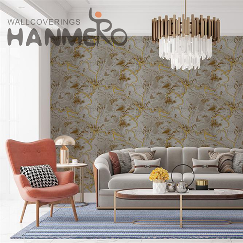 HANMERO PVC Cozy Landscape Flocking wallpaper bedroom design Lounge rooms 0.53*10M Modern