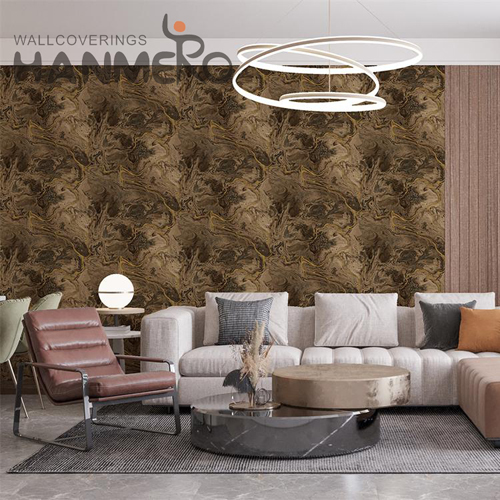 HANMERO PVC Cozy Landscape Flocking Modern picture wallpaper 0.53*10M Lounge rooms