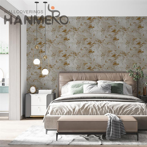 HANMERO PVC Cozy Landscape Flocking Modern Lounge rooms local wallpaper stores 0.53*10M