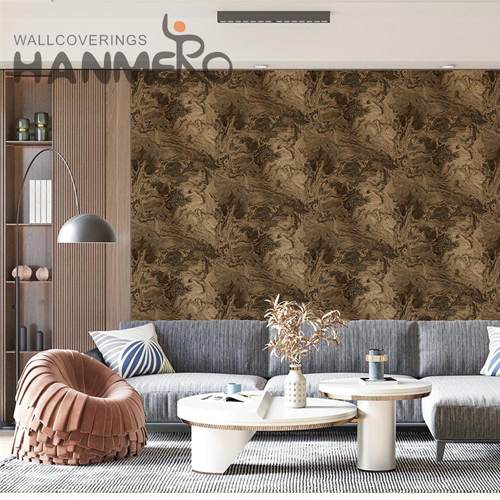 HANMERO 0.53*10M Cozy Landscape Flocking Modern Lounge rooms PVC wallpaper supplies online