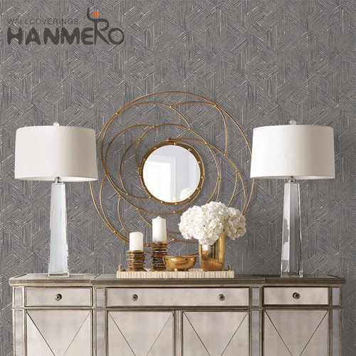 HANMERO PVC Cozy Landscape Flocking Modern 0.53*10M Lounge rooms retail wallpaper stores