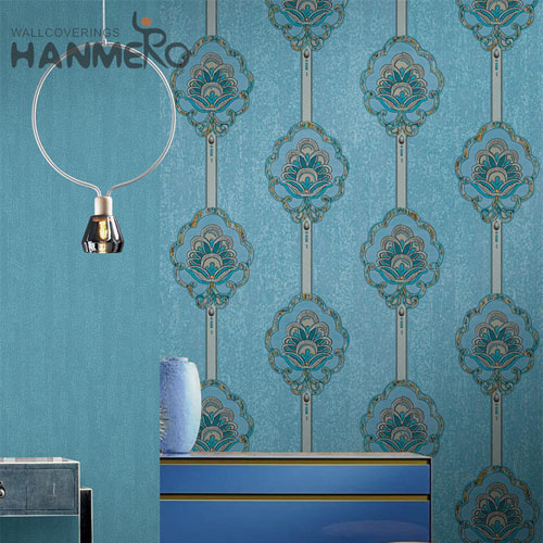 HANMERO PVC wallpaper for home decor Flowers Deep Embossed European Restaurants 1.06*15.6M Seamless