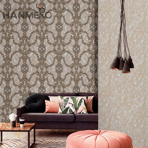 HANMERO PVC Seamless Flowers Deep Embossed European temporary wallpaper 1.06*15.6M Restaurants