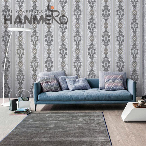 HANMERO 1.06*15.6M Seamless Flowers Deep Embossed European Restaurants PVC bedroom design wallpaper