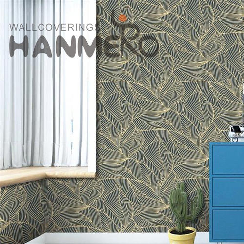 HANMERO PVC Gold Foil decorating wallpaper Geometric Embossing Classic Photo studio 0.53*10M Best Selling