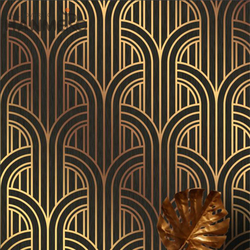 HANMERO PVC Gold Foil Best Selling Geometric Embossing Classic amazing wallpapers for walls 0.53*10M Photo studio