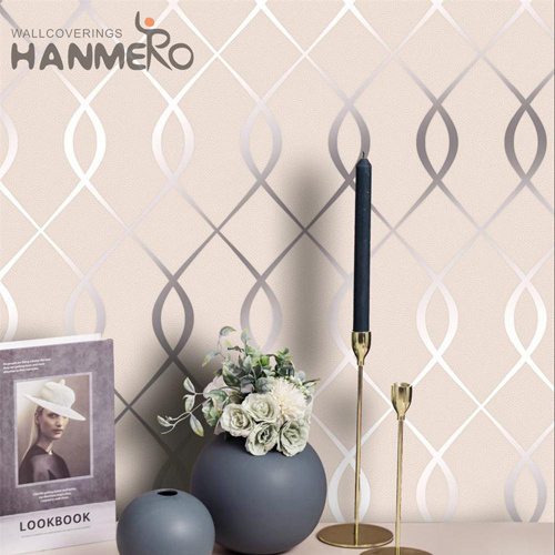 HANMERO PVC Gold Foil Best Selling Photo studio Embossing Classic Geometric 0.53*10M most popular wallpaper for rooms