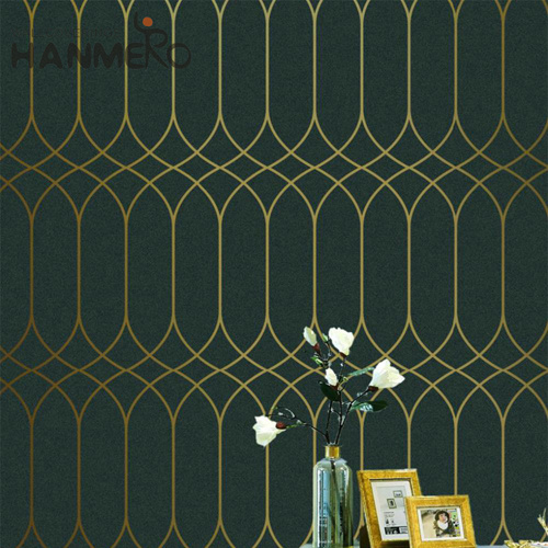 HANMERO PVC Gold Foil Best Selling Geometric Embossing Photo studio Classic 0.53*10M at home wallpaper