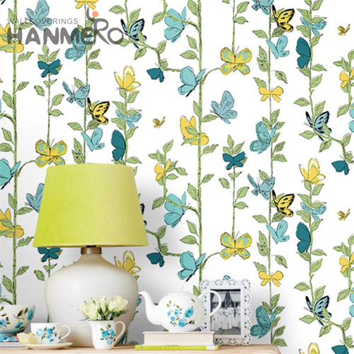 HANMERO Plain paper The Latest 0.53*10M Bronzing Pastoral Kitchen Flowers quality wallpaper for home