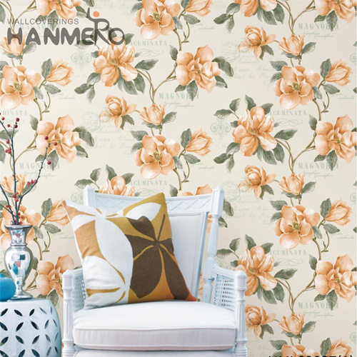 HANMERO Plain paper The Latest Flowers Bronzing Pastoral 0.53*10M Kitchen contemporary black wallpaper