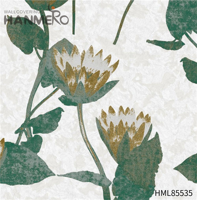 HANMERO PVC Dealer Pastoral Embossing Landscape Exhibition 0.53*10M wallpaper designs for bathroom