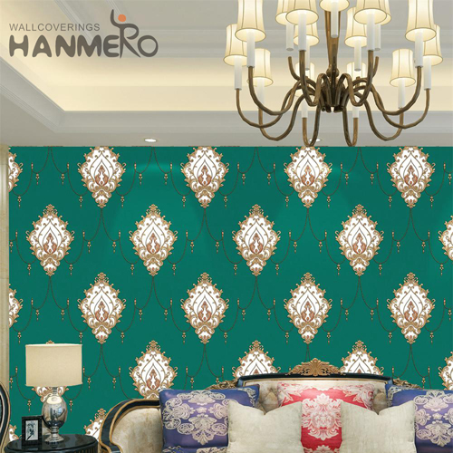 HANMERO Removable Landscape PVC Embossing Pastoral Lounge rooms 0.53*9.2M wallpaper designs bedroom