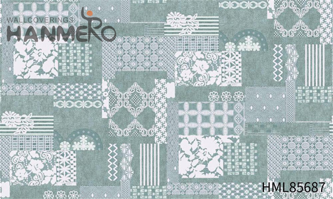 HANMERO PVC High Quality Flowers modern wallpaper designs European Exhibition 1.06*15.6M Embossing