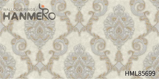 HANMERO PVC High Quality Exhibition Embossing European Flowers 1.06*15.6M wallpaper for interior walls