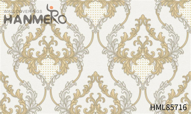 HANMERO High Quality PVC Flowers Embossing 1.06*15.6M wallpaper home interior European Exhibition