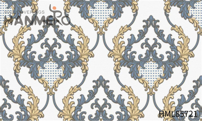 HANMERO High Quality PVC Flowers Exhibition 1.06*15.6M interior decor wallpaper European Embossing