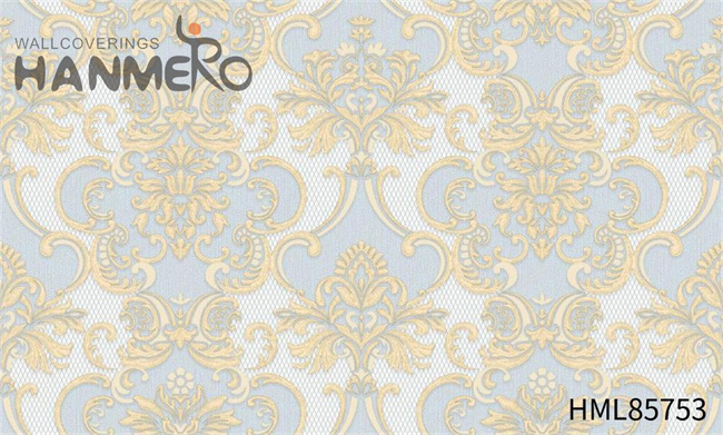 HANMERO PVC Scrubbable Damask Embossing living room wallpaper Saloon 1.06*15.6M European