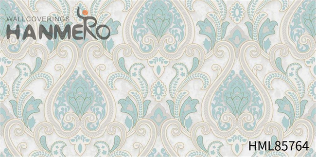 HANMERO PVC Scrubbable Saloon Embossing European Damask 1.06*15.6M wallpaper for bedroom wall