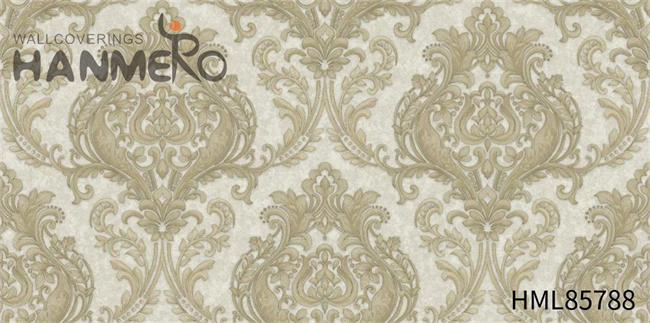 HANMERO European Saloon 1.06*15.6M bedroom design wallpaper Scrubbable PVC Damask Embossing