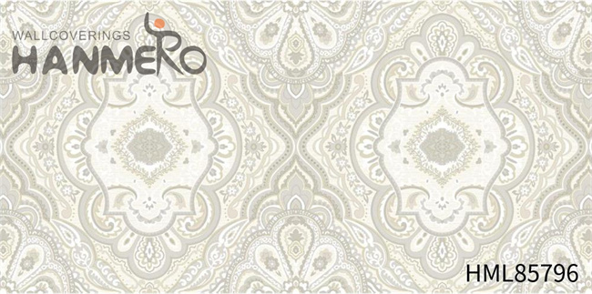 HANMERO Scrubbable Damask PVC Embossing European Saloon 1.06*15.6M buy temporary wallpaper