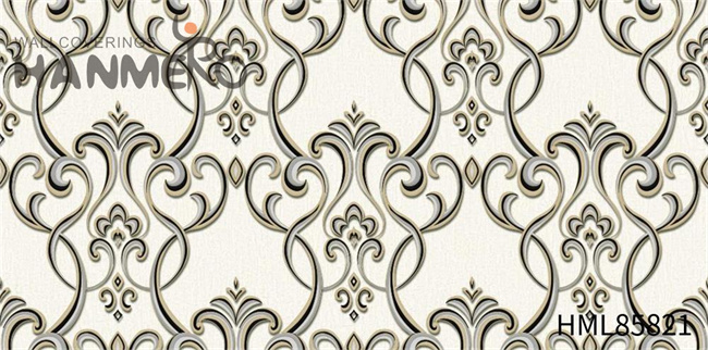 HANMERO wall with wallpaper Scrubbable Damask Embossing European Saloon 1.06*15.6M PVC