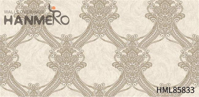 HANMERO wallpaper for home design Scrubbable Damask Embossing European Saloon 1.06*15.6M PVC