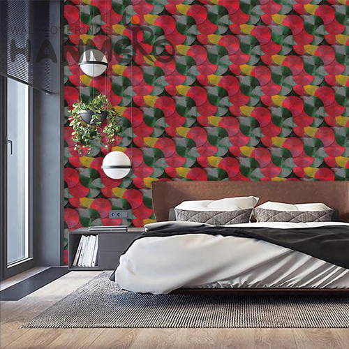 HANMERO wallpaper for bedroom wall Standard Geometric Embossing European Photo studio 0.53*9.5M PVC