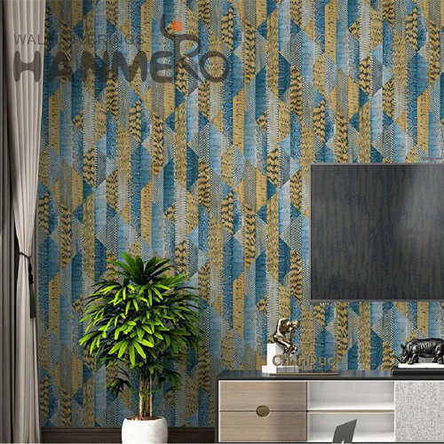 HANMERO 0.53*10M Removable Geometric Embossing Modern Photo studio PVC home wallpaper collection