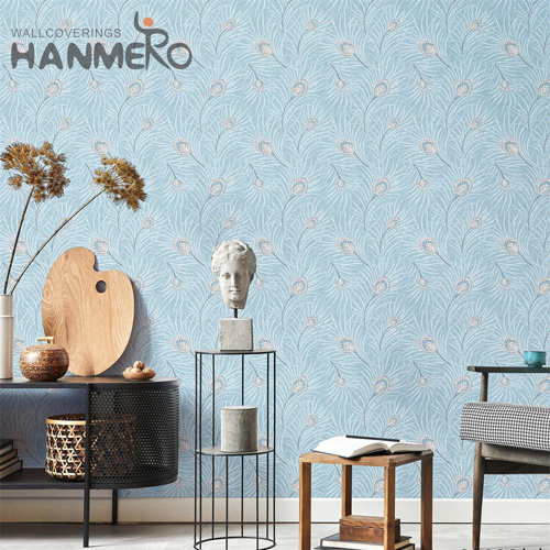HANMERO Plain paper Factory Sell Directly Flowers Flocking Pastoral Photo studio 0.53*10M discount wallpaper