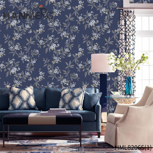 HANMERO Plain paper Factory Sell Directly Flowers Flocking Pastoral wallpapers decorate walls 0.53*10M Photo studio