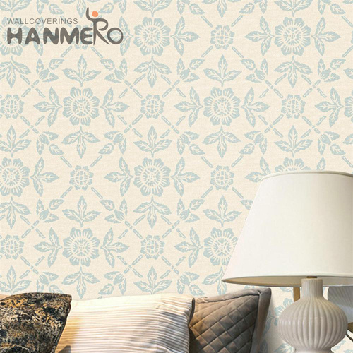 HANMERO Plain paper Factory Sell Directly Flowers Flocking Pastoral 0.53*10M Photo studio black border wallpaper