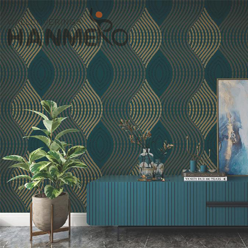 HANMERO 0.53*10M Exported Landscape Embossing Pastoral Saloon PVC wallpapers for walls at home