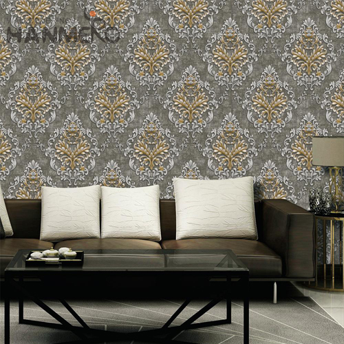 HANMERO PVC Exporter Damask Embossing European Restaurants wall paper border 1.06*15.6M