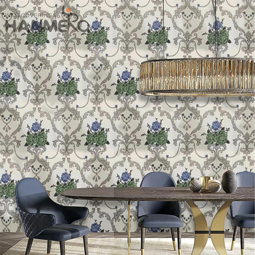 HANMERO Imaginative PVC Flowers Embossing European 0.53*9.5M buy bedroom wallpaper Household