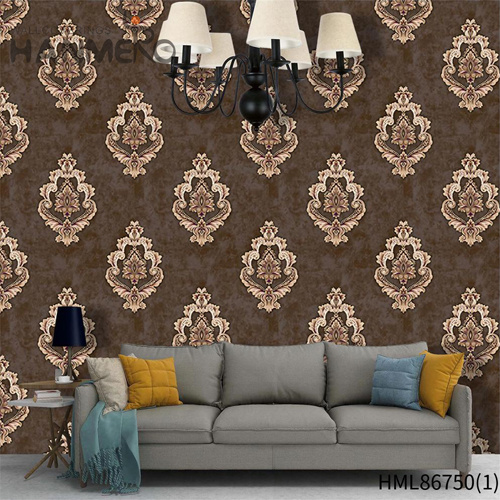 HANMERO European Household 0.53*9.5M modern black wallpaper Imaginative PVC Flowers Embossing