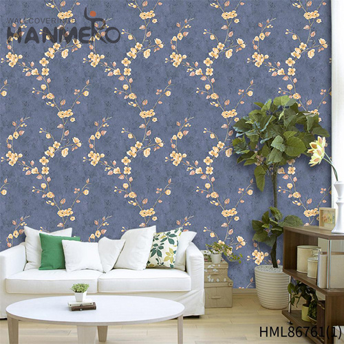 HANMERO PVC Imaginative Flowers Embossing Household European 0.53*9.5M wallpaper in home decor