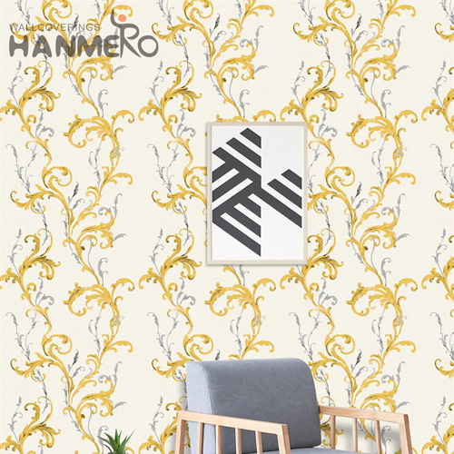 HANMERO PVC Imaginative Flowers 0.53*9.5M European Household Embossing wallpaper room design
