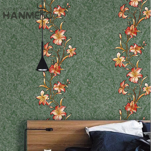 HANMERO PVC Imaginative Flowers Embossing European Household room wallpaper design 0.53*9.5M
