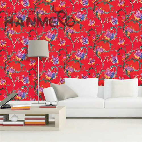 HANMERO PVC Factory Sell Directly Damask 0.53*9.5M European Restaurants Embossing best wallpaper home decor