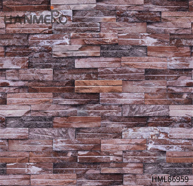 HANMERO 0.53*9.5M Unique Brick Embossing Chinese Style Sofa background PVC wall coverings
