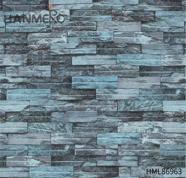 HANMERO PVC Unique Brick Embossing 0.53*9.5M Sofa background Chinese Style discount wallpaper