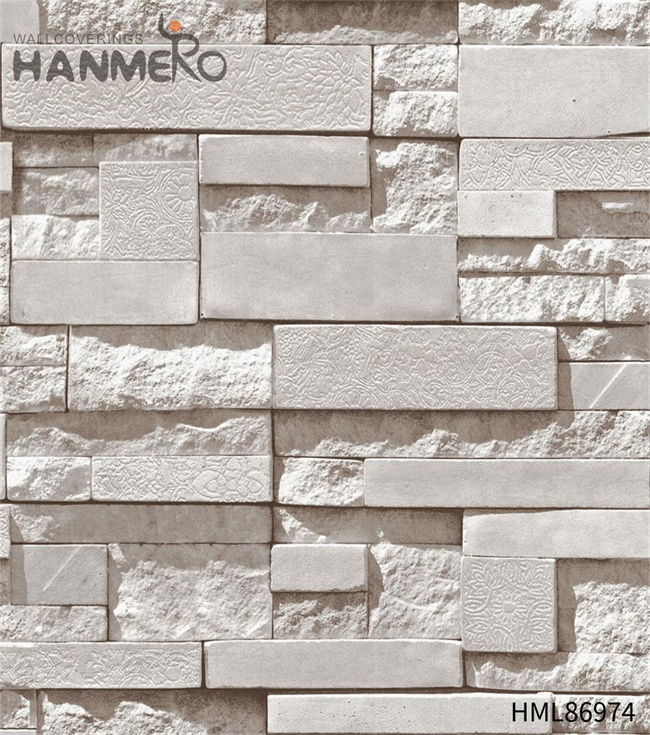 HANMERO Embossing Unique Brick PVC Chinese Style Sofa background 0.53*9.5M shop wallpaper
