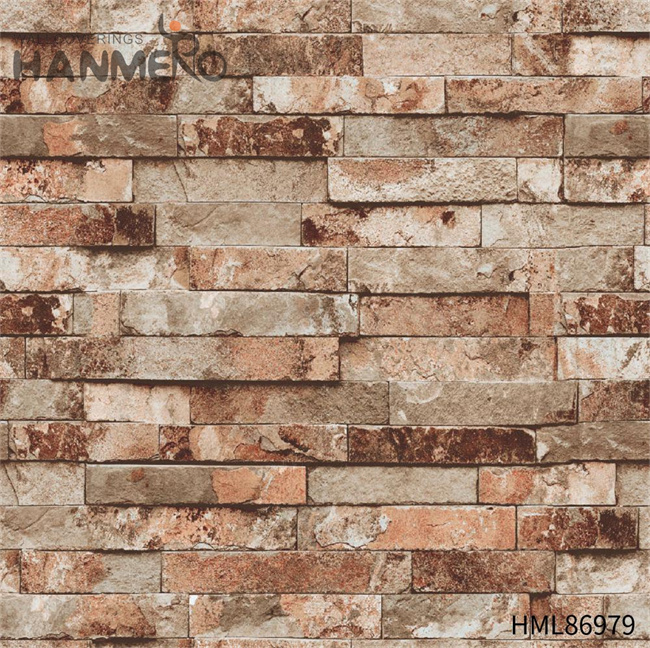 HANMERO wallpaper in room Unique Brick Embossing Chinese Style Sofa background 0.53*9.5M PVC
